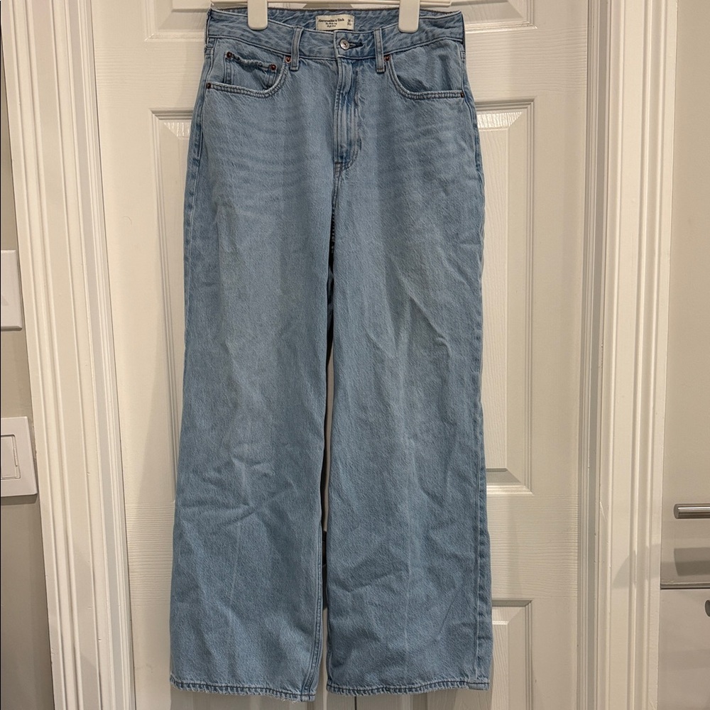 Abercrombie & Fitch Light Blue Wide Leg Jeans